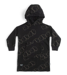 Kid | Bubbly Nununu Hooded A Dress | Black