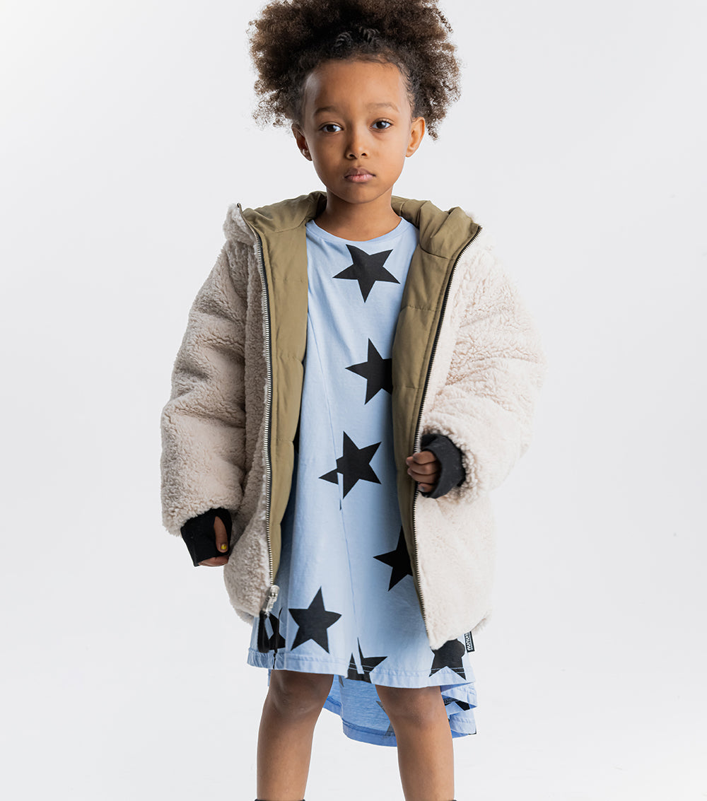 Kid | Reversible Sherpa Jacket | Olive