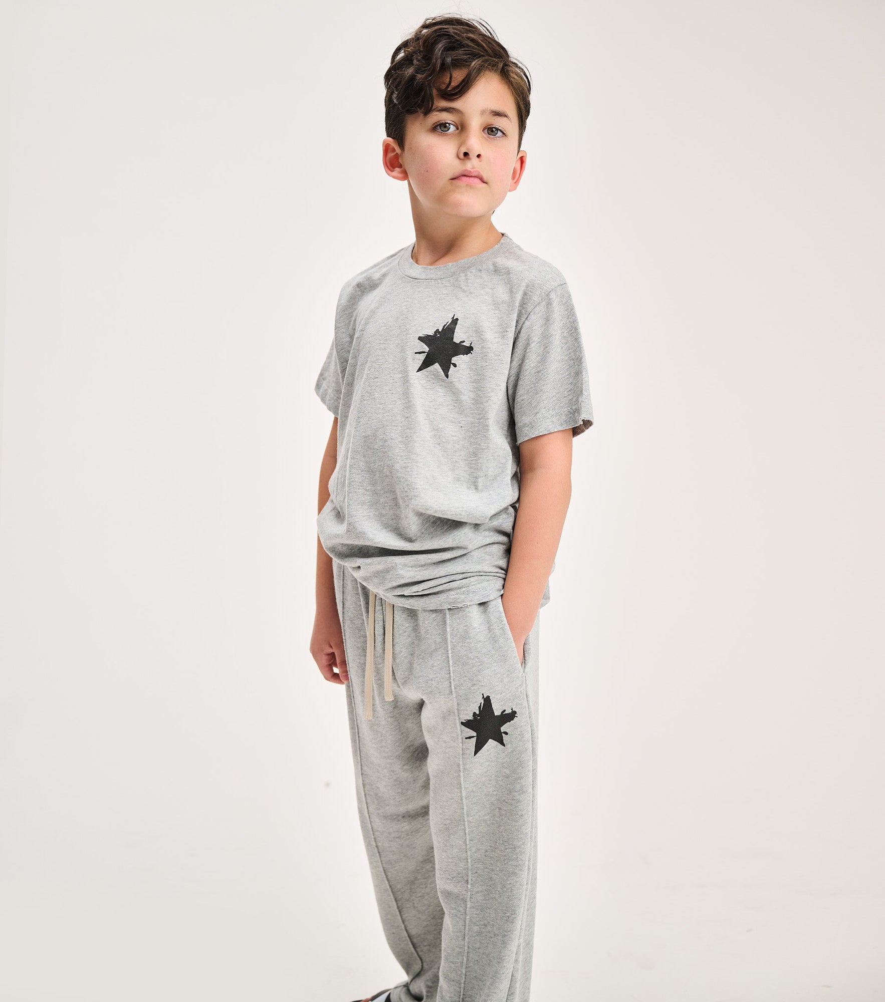 Unisex | Side Splat T-Shirt | Heather Grey