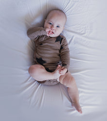 Newborn | Soft Faded Star Envelope Onesie | Heather Grey