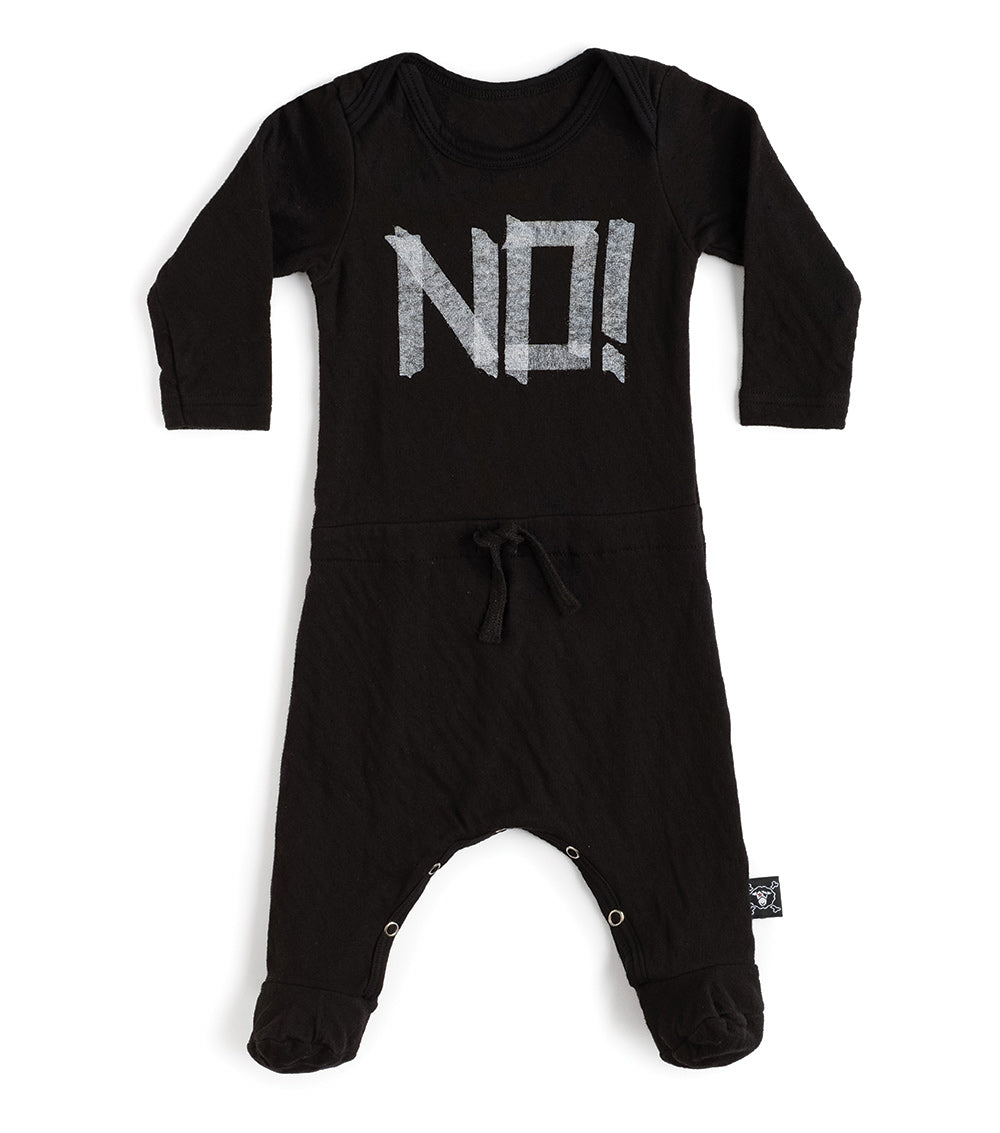 Newborn | No! Footed Overall | Black