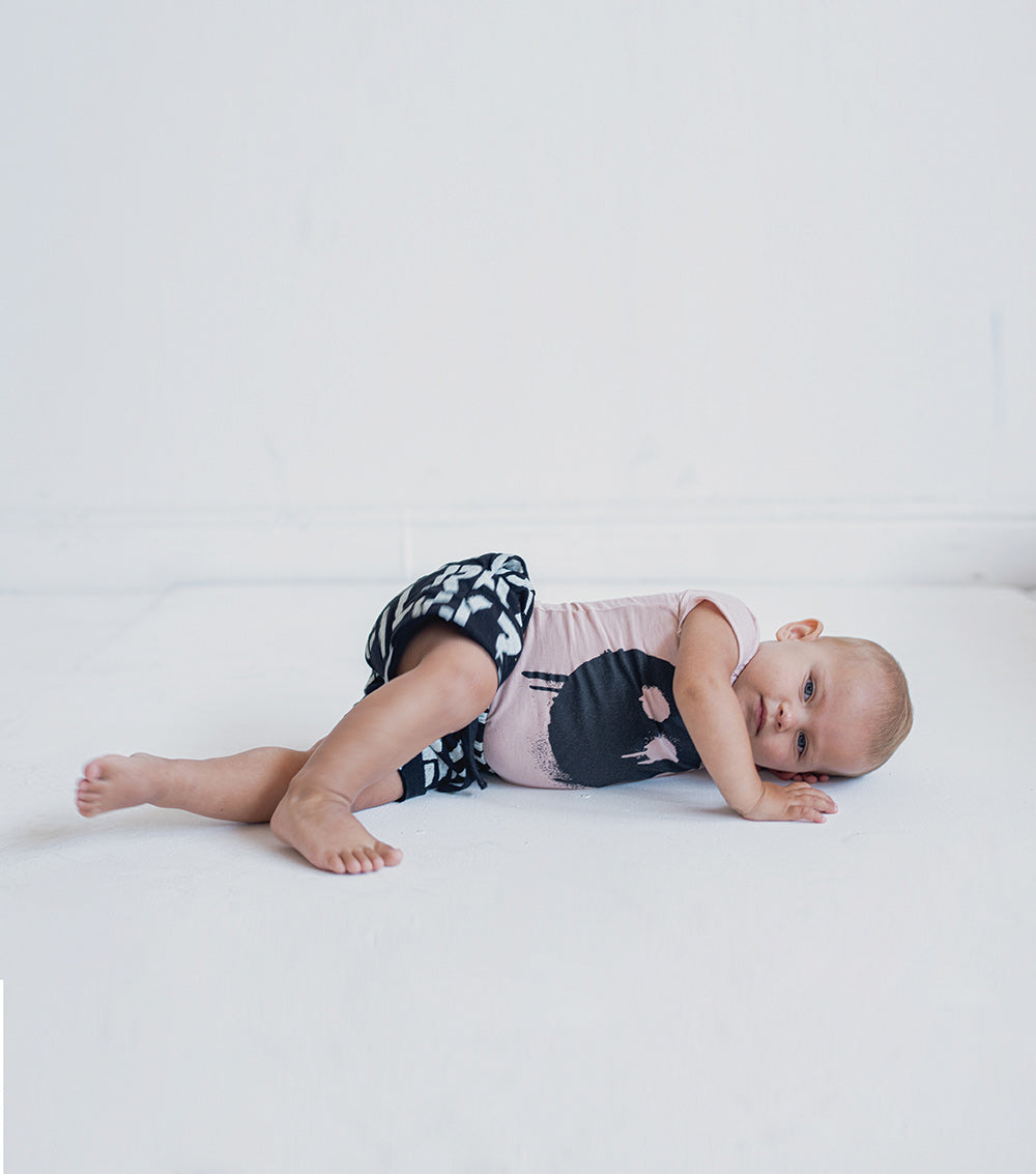 Newborn | Abc Soft Shorts | Black