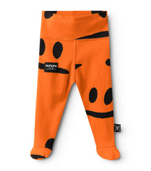 Unisex | Smirks Footed Leggings | Orange Sun