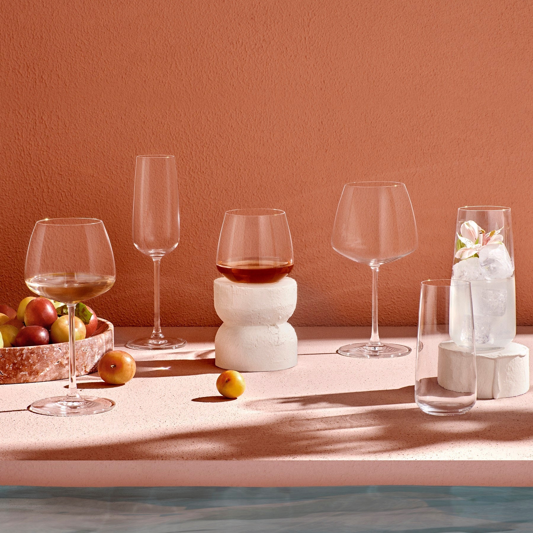 Mirage White Wine Glasses | Clear Crystal | Set of 2