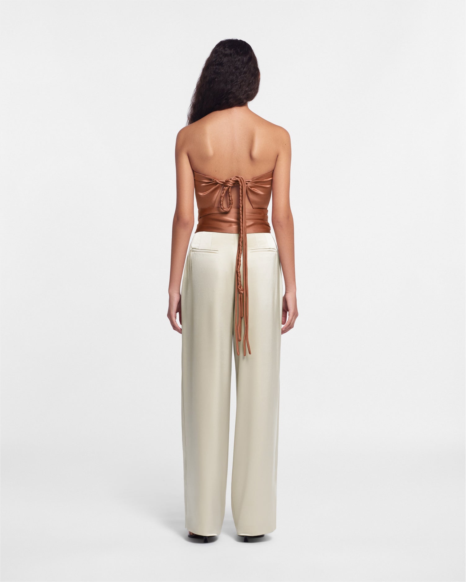 Dae Slip Satin Belt | Brown Terra