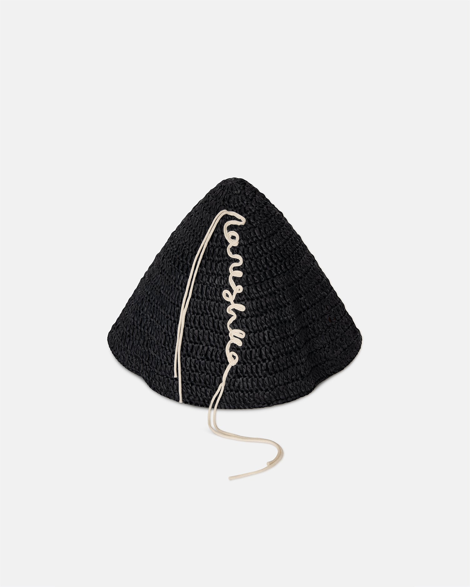 Unisex | Eula Raffia Hat | Black/Creme