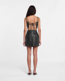 Loga Saleokobor Alt-Leather Top | Black