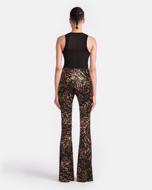 Matson Crushed Velvet Flared Leggings | Fur Stroke Animal