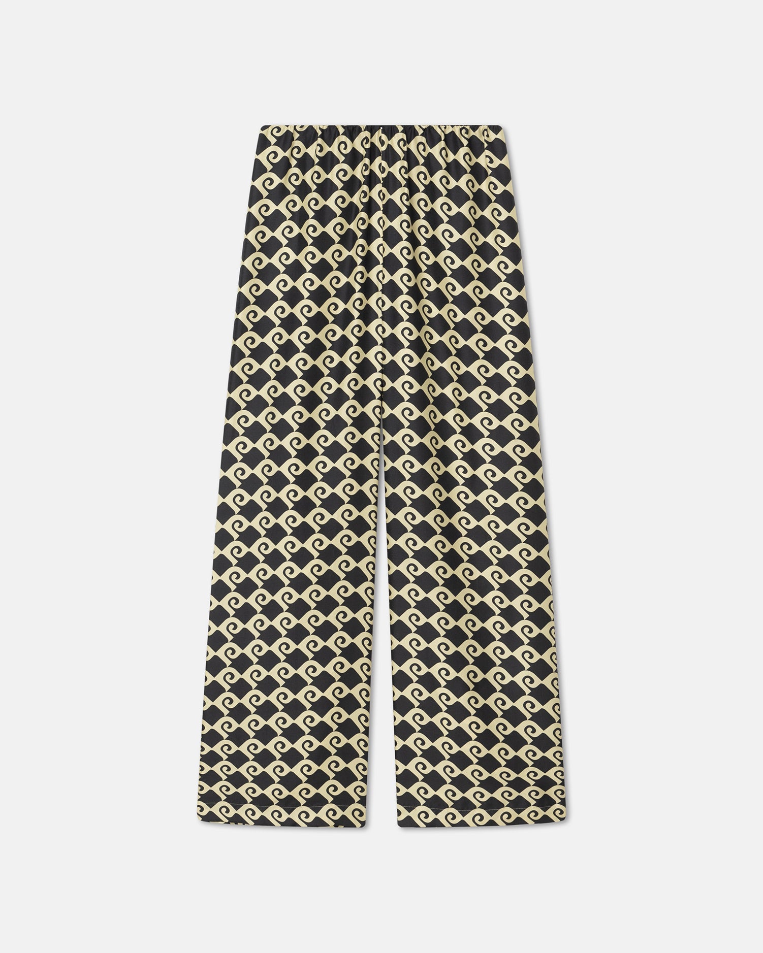 Brenda Printed Silk-Twill Pants | Diamond Check