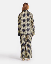 Brenda Printed Silk-Twill Pants | Diamond Check