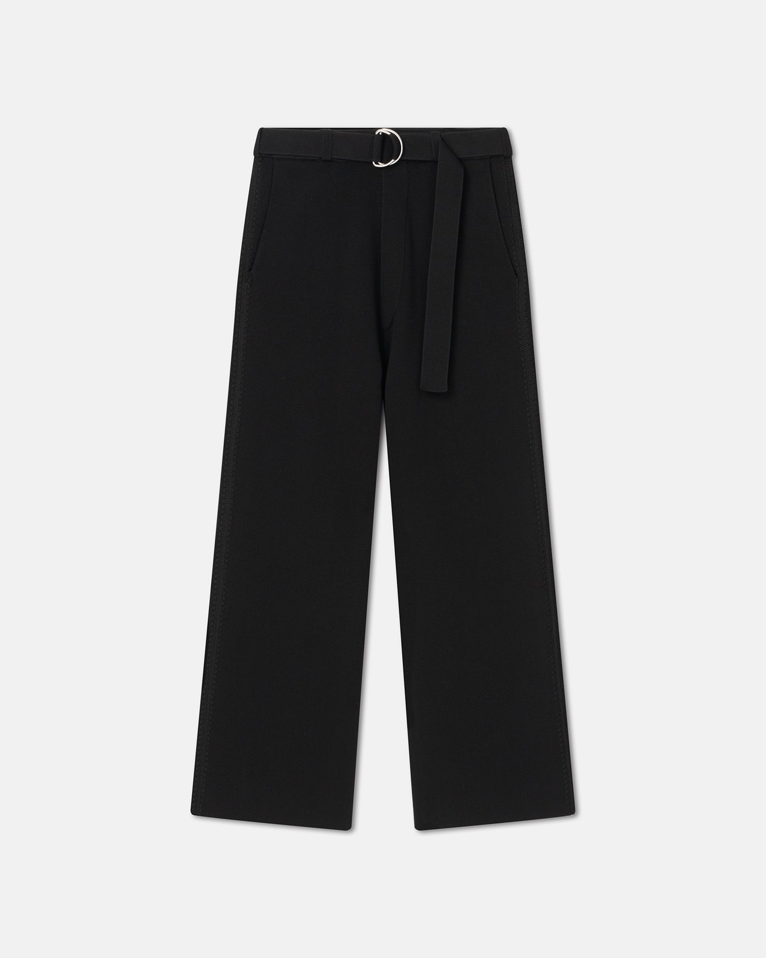 Womens | Bessie Crochet-Trim Barrel-Leg Pants | Black