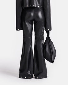 Maylee Studded Okobor Alt-Leather Pants | Black