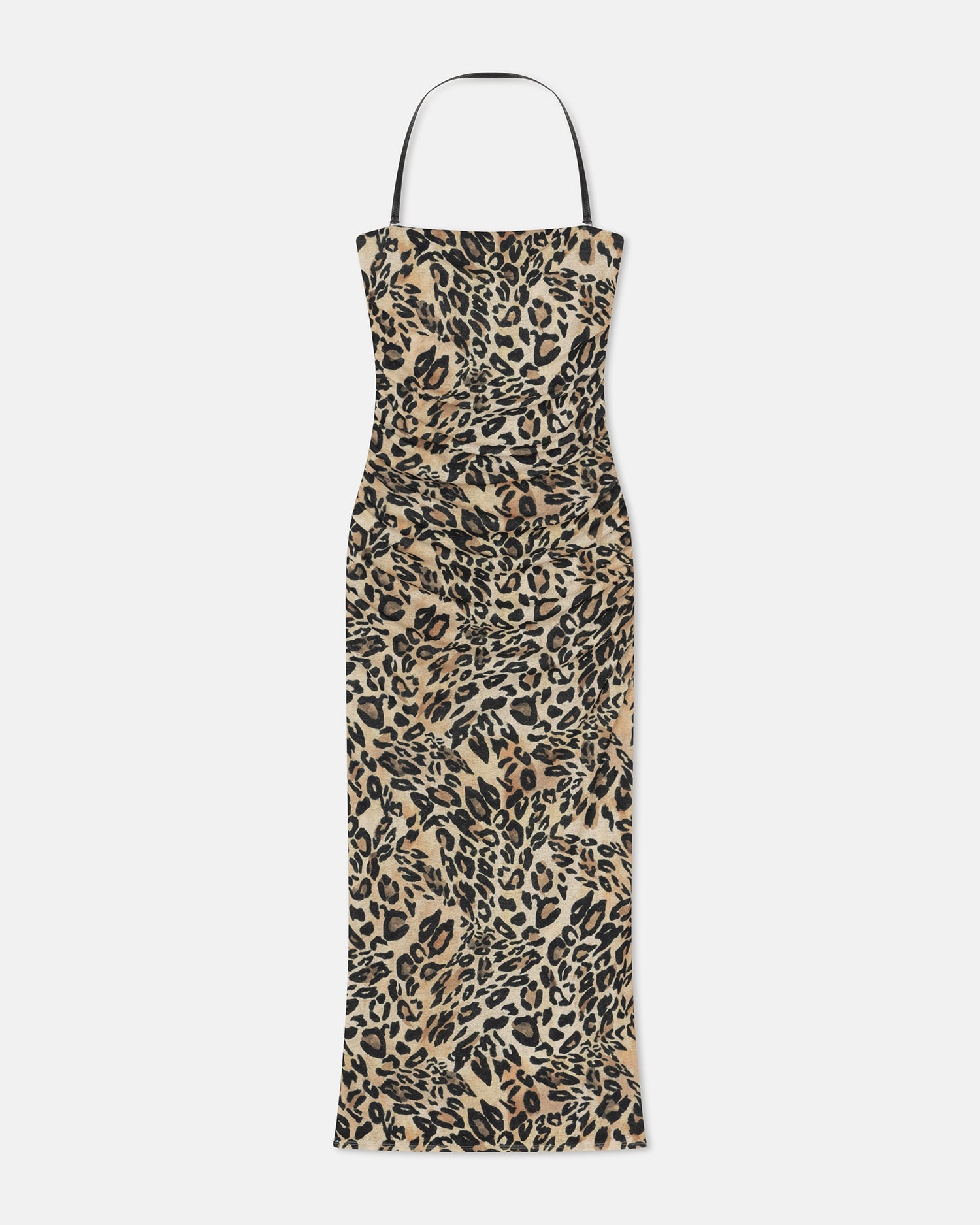 Womens | Eliz Printed Mesh-Jersey Midi Dress | Leopard