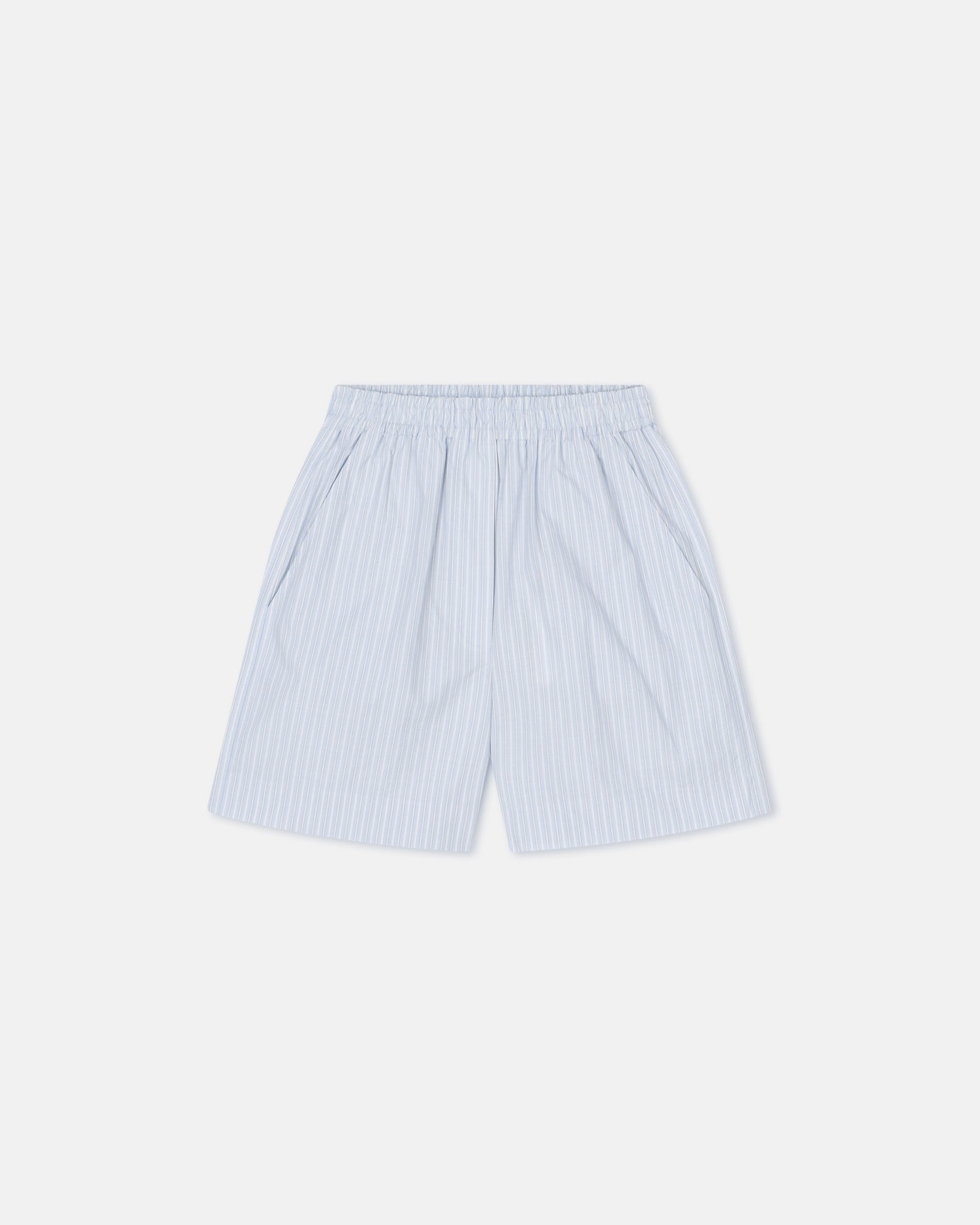 Womens | Exter Striped Boxer Shorts | Blue/ Beige/ White