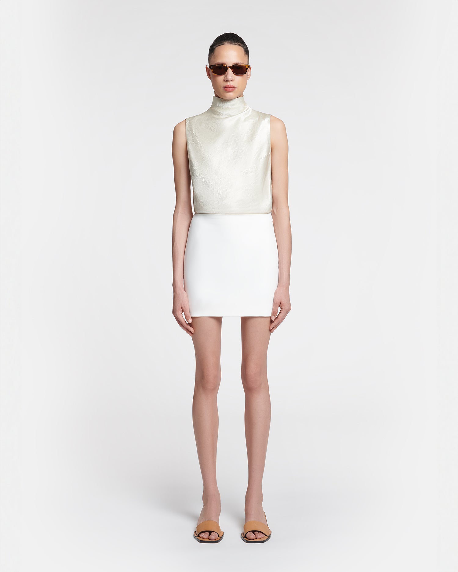 Briel Tailored Mini Skirt | Off White