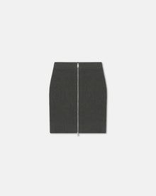 Isul Zip-Up Terry-Knit Mini Skirt | Graphite