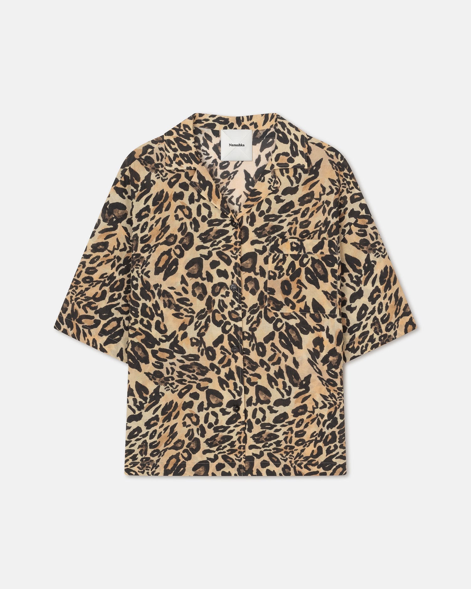 Katnis Printed Cotton-Voile Shirt | Leopard