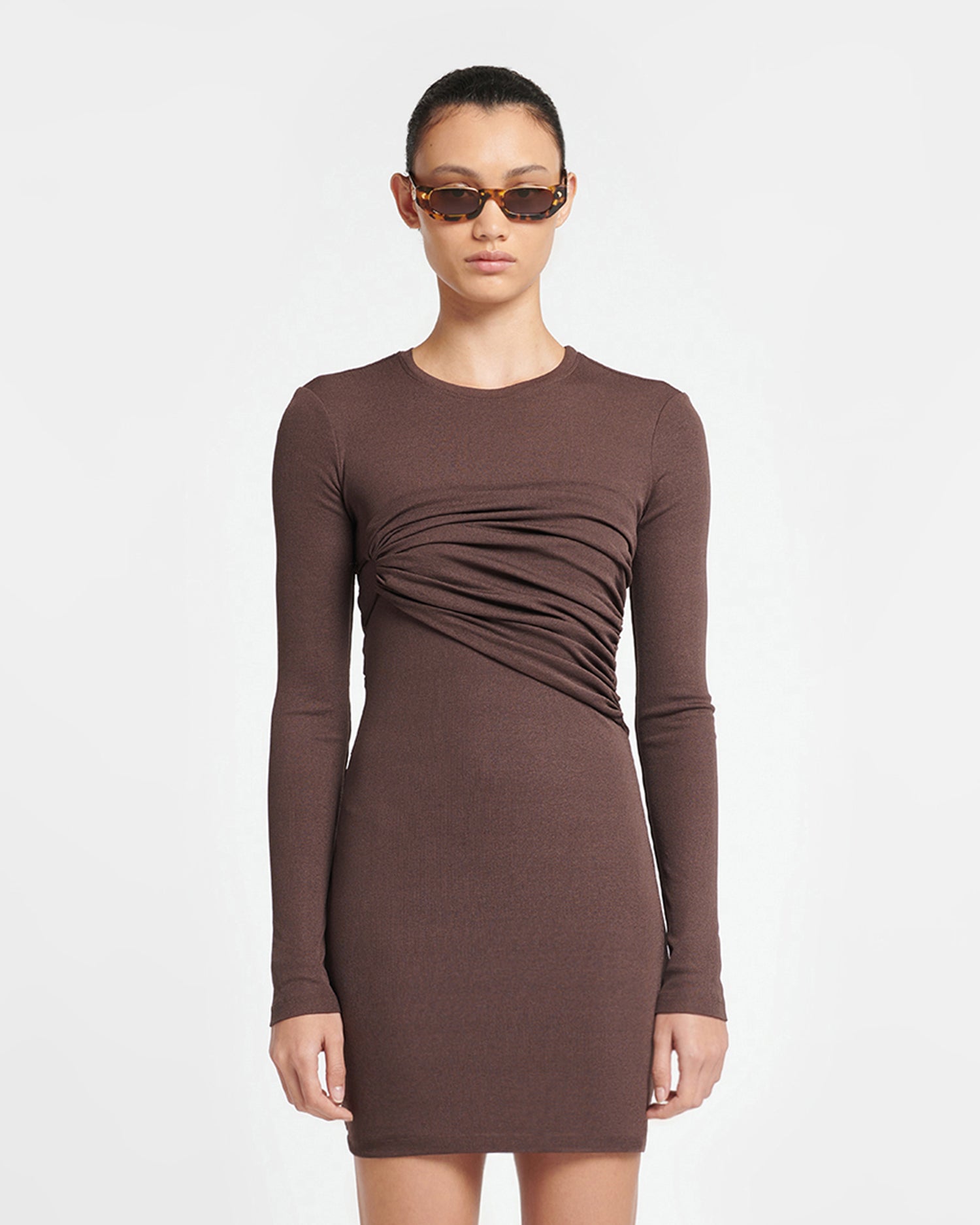 Feiko Draped Mesh-Jersey Mini Dress | Nutmeg