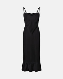 Renny Slip Satin Maxi Dress | Black