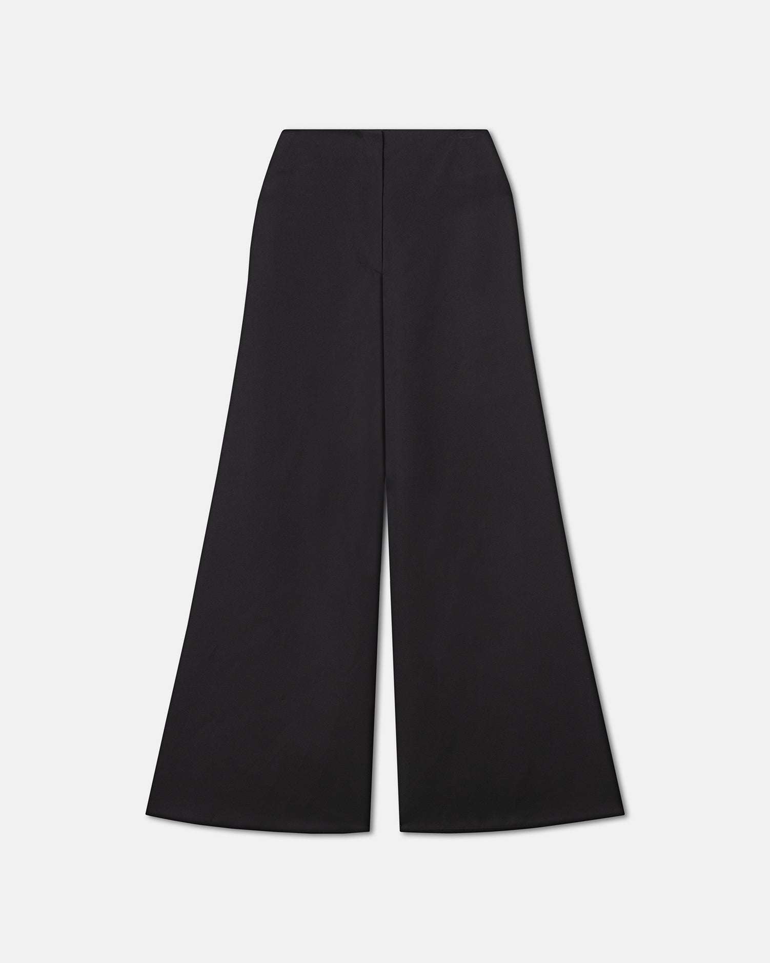 Womens | Charis Fluted Tech-Satin Pants | Black