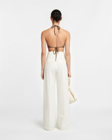 Lanai Tailored Cady Pants | Creme