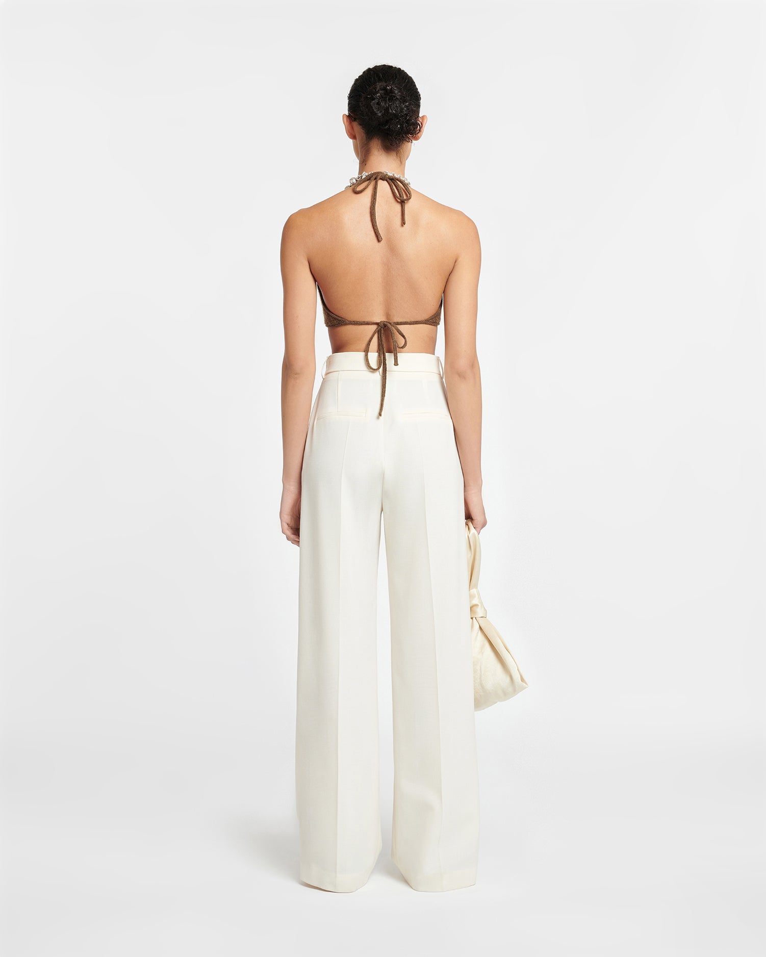 Lanai Tailored Cady Pants | Creme