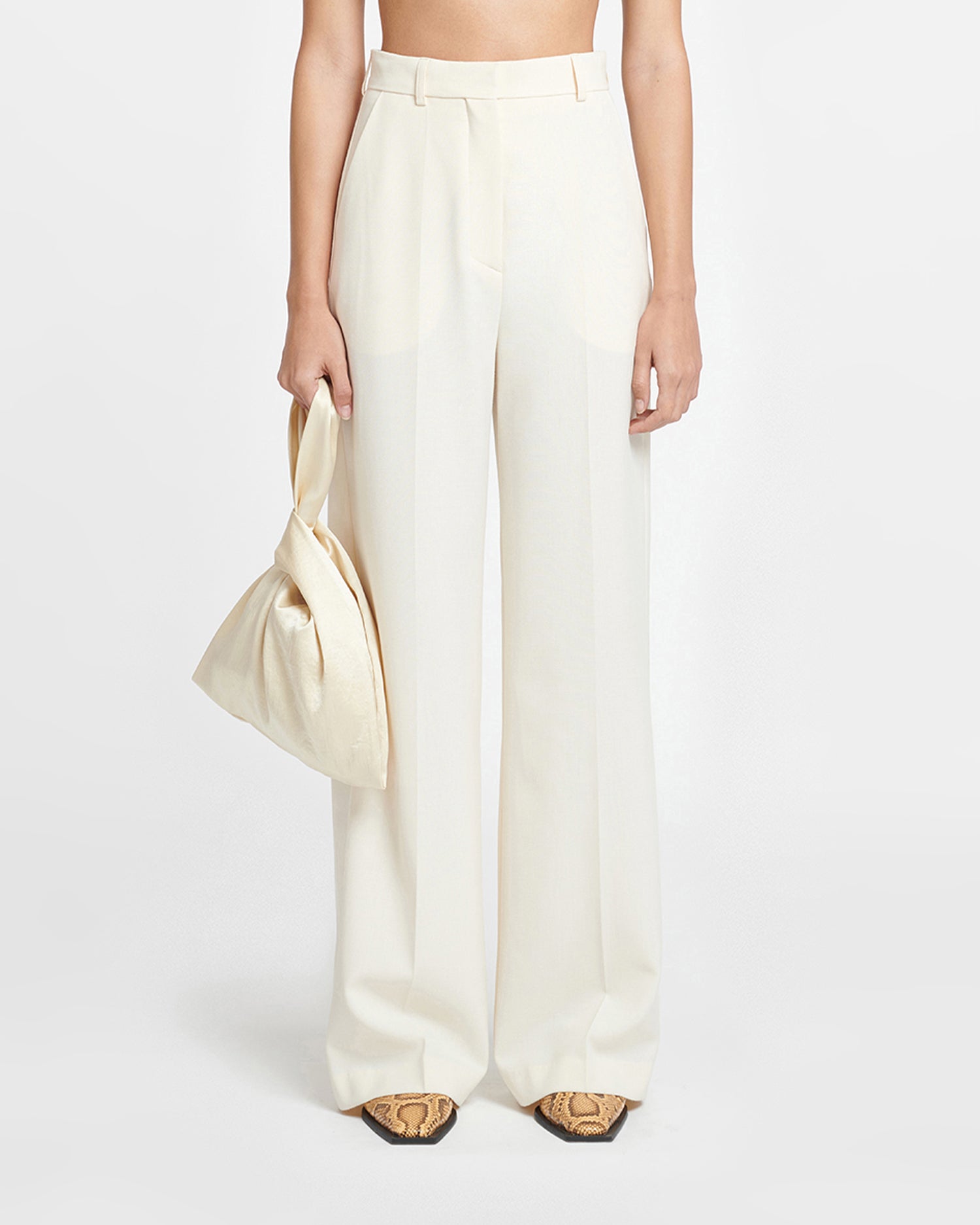 Lanai Tailored Cady Pants | Creme