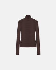 Josa Mesh-Jersey Turtleneck Top | Nutmeg