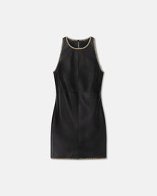 Womens | Franca Okobor Alt-Leather Mini Dress | Black