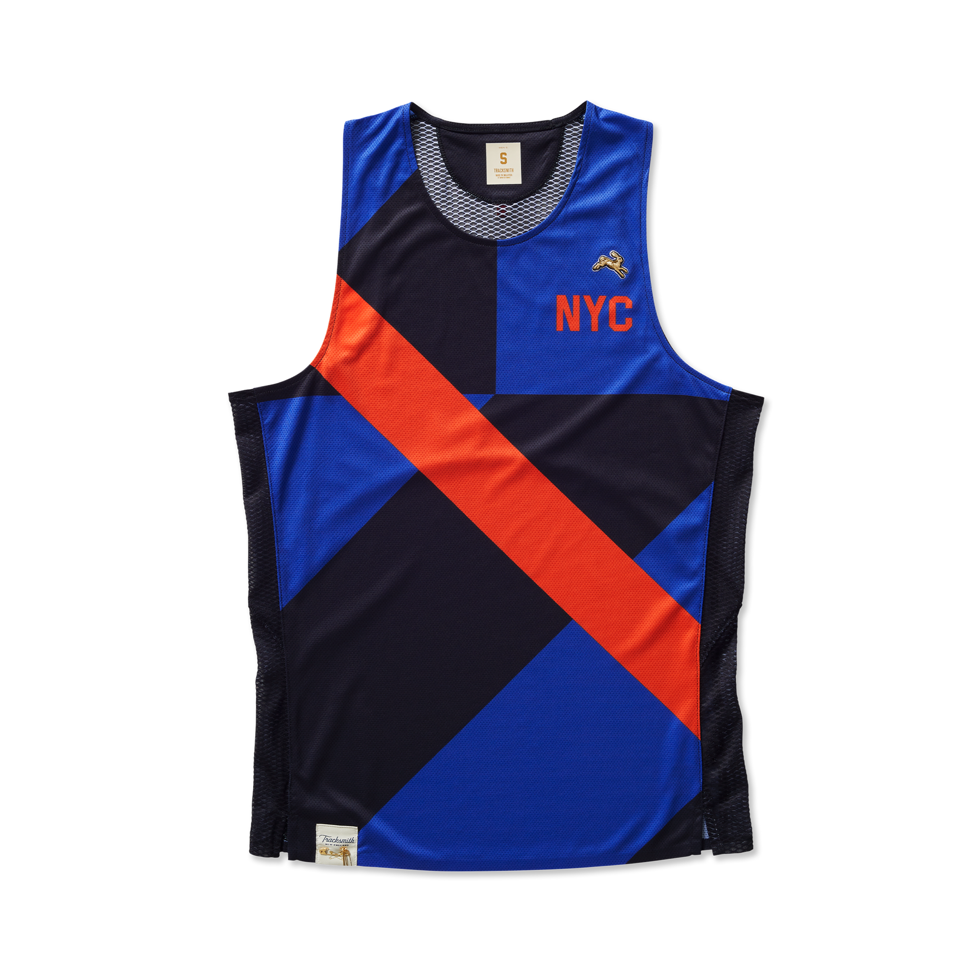 Men's New York Singlet | Black/Royal/Orange