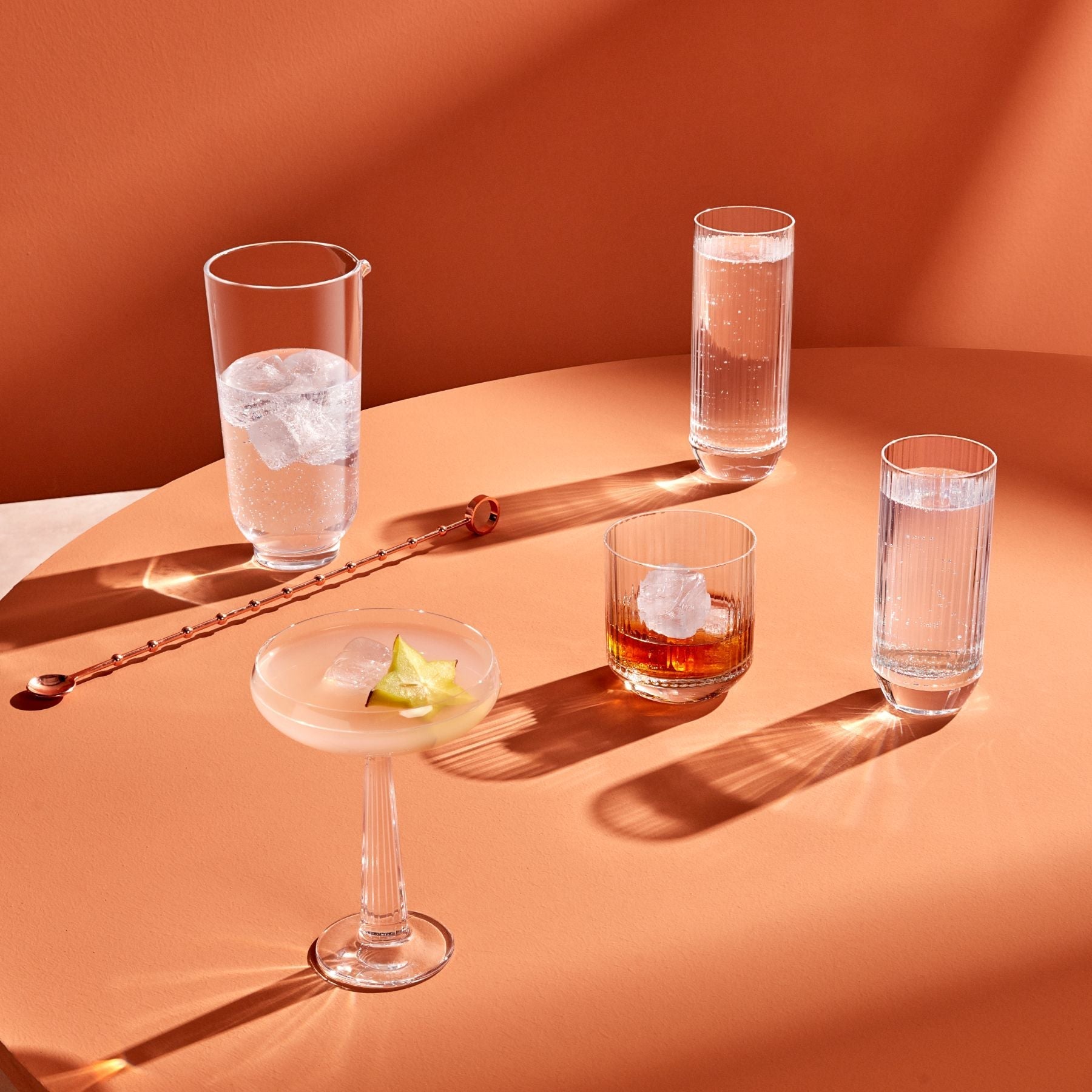 Big Top High Ball Glasses - 10 Oz | Clear Crystal | Set of 4