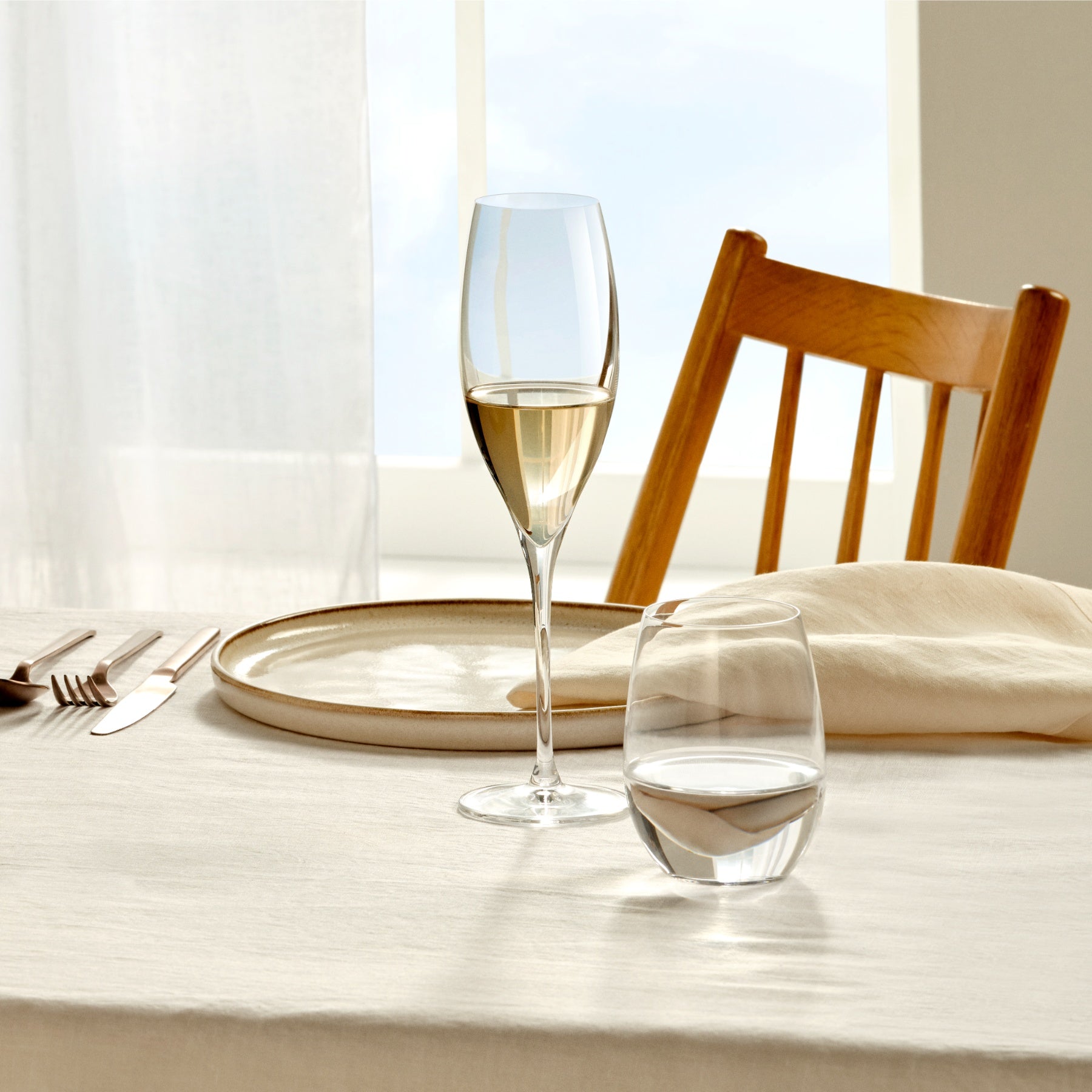 Terroir Champagne Glasses | Clear Crystal | Set of 2