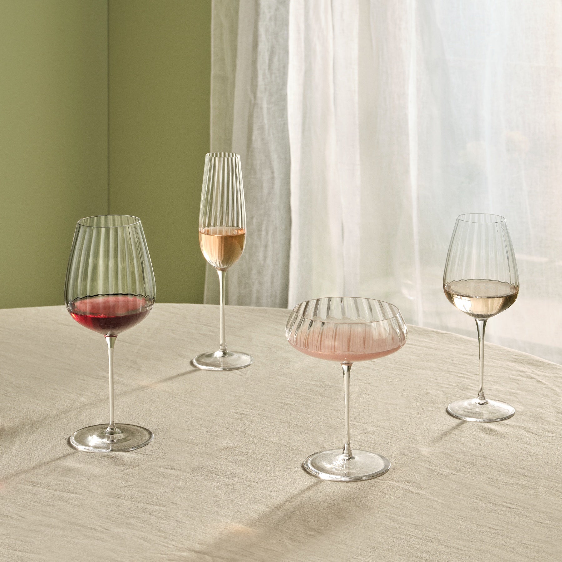 Round Up Coupe Glasses | Clear Crystal | Set of 2
