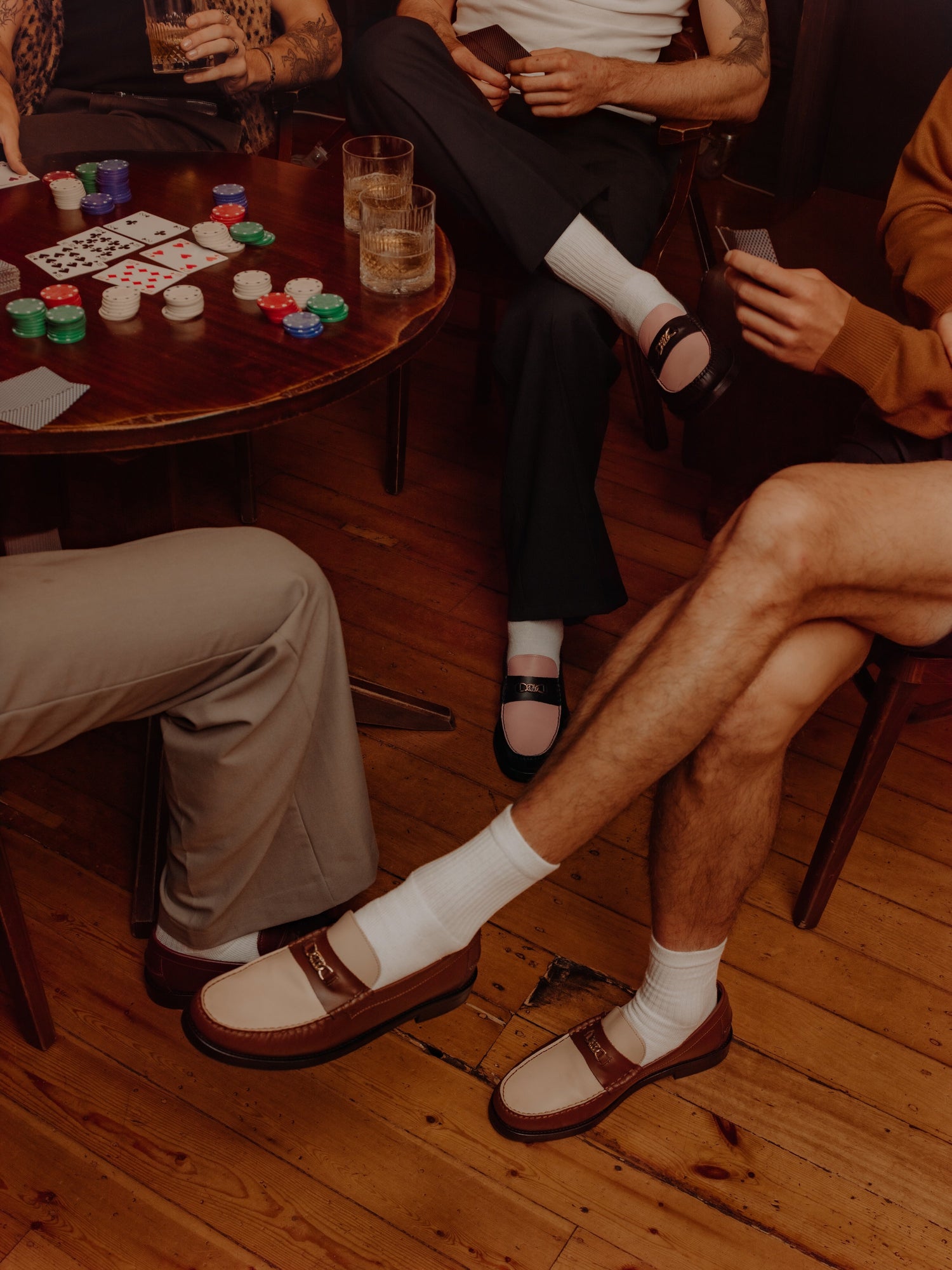 Mens | Roma Leather Loafer | Chestnut/Cream