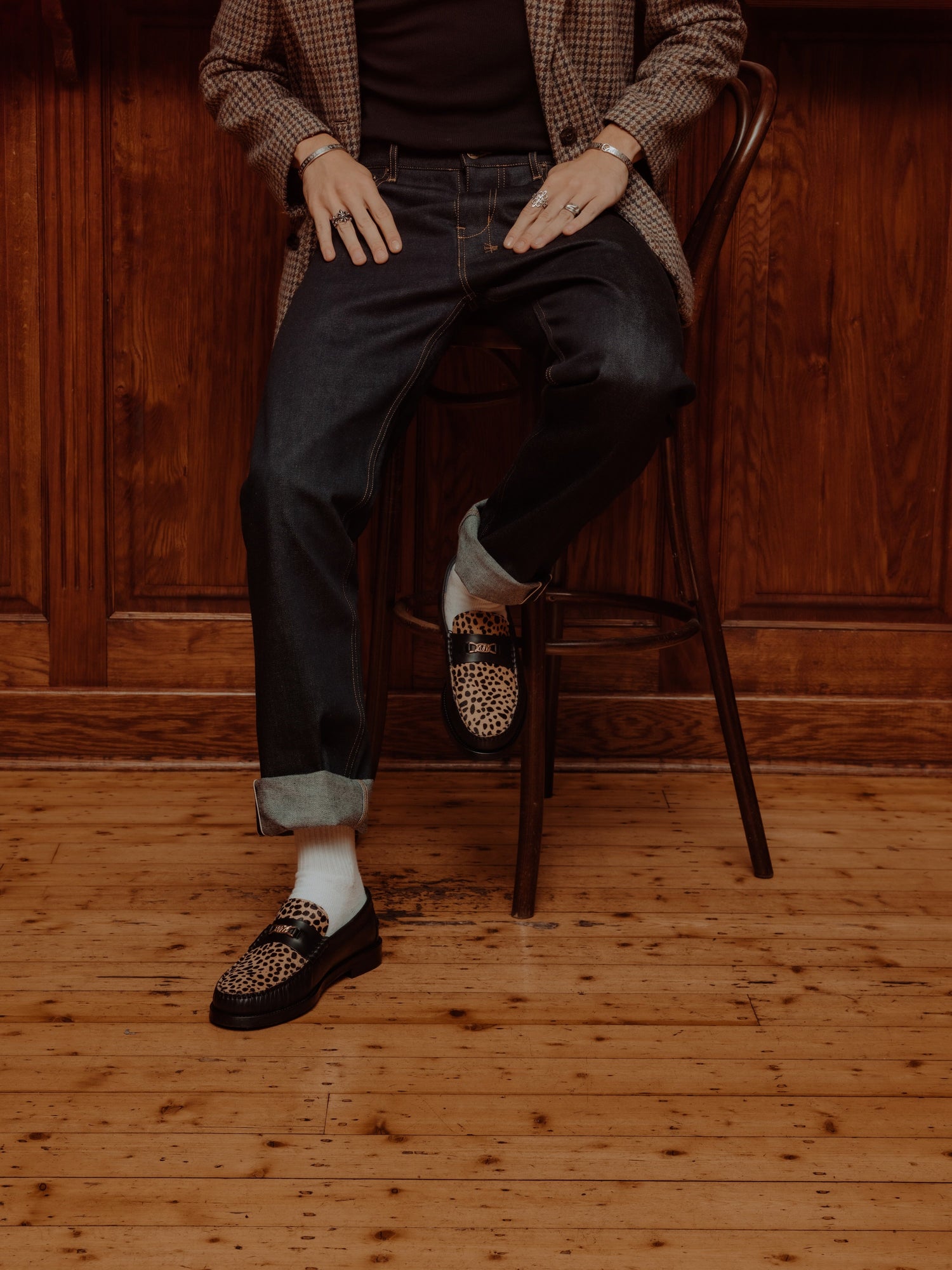 Mens | Roma Hair Snuff Loafer | Leopard