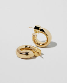 Natasha Micro Huggies earring - worn look | gold huggie earrings