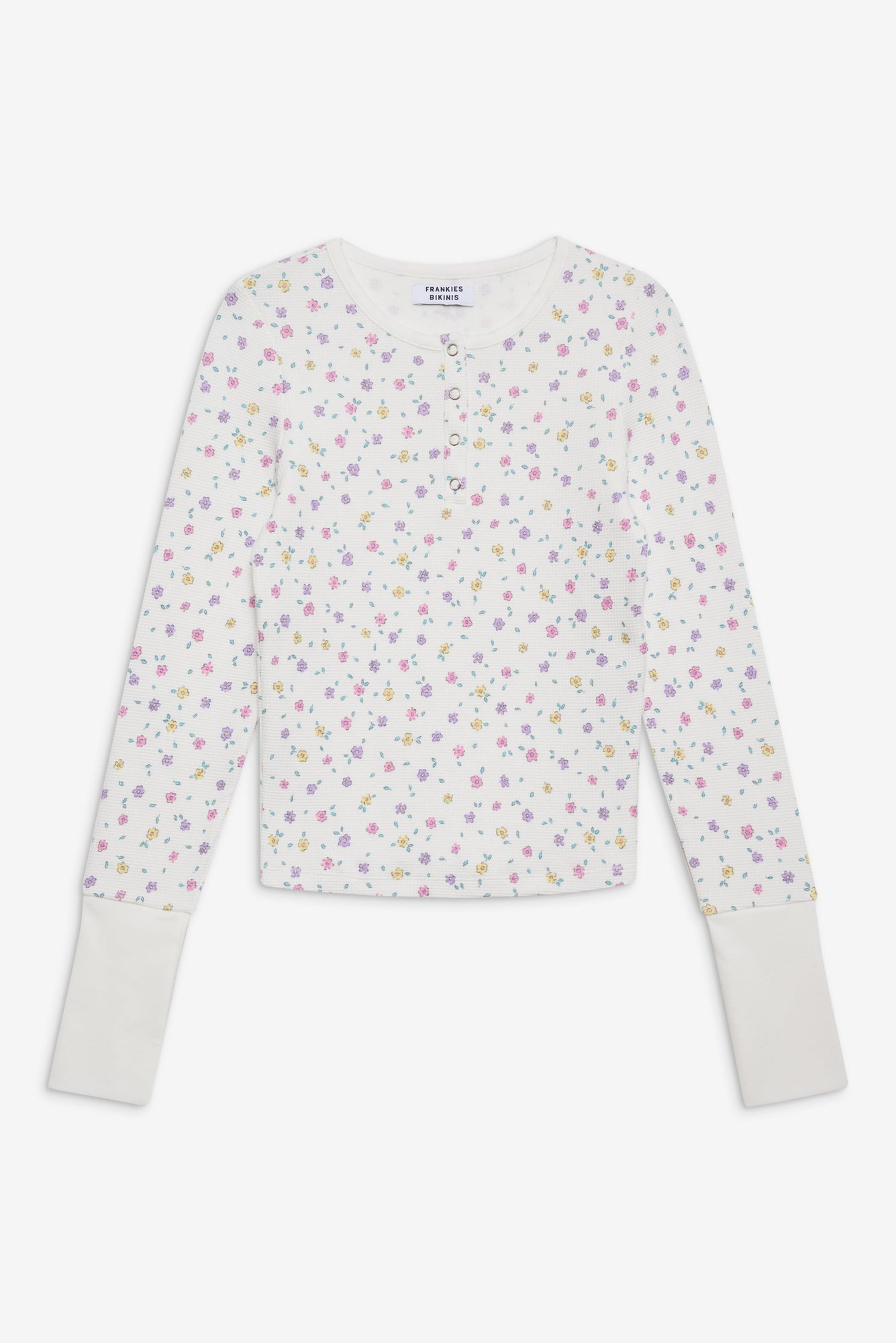 Nate Long Sleeve Shirt in Floral White Picnic Blanket Print