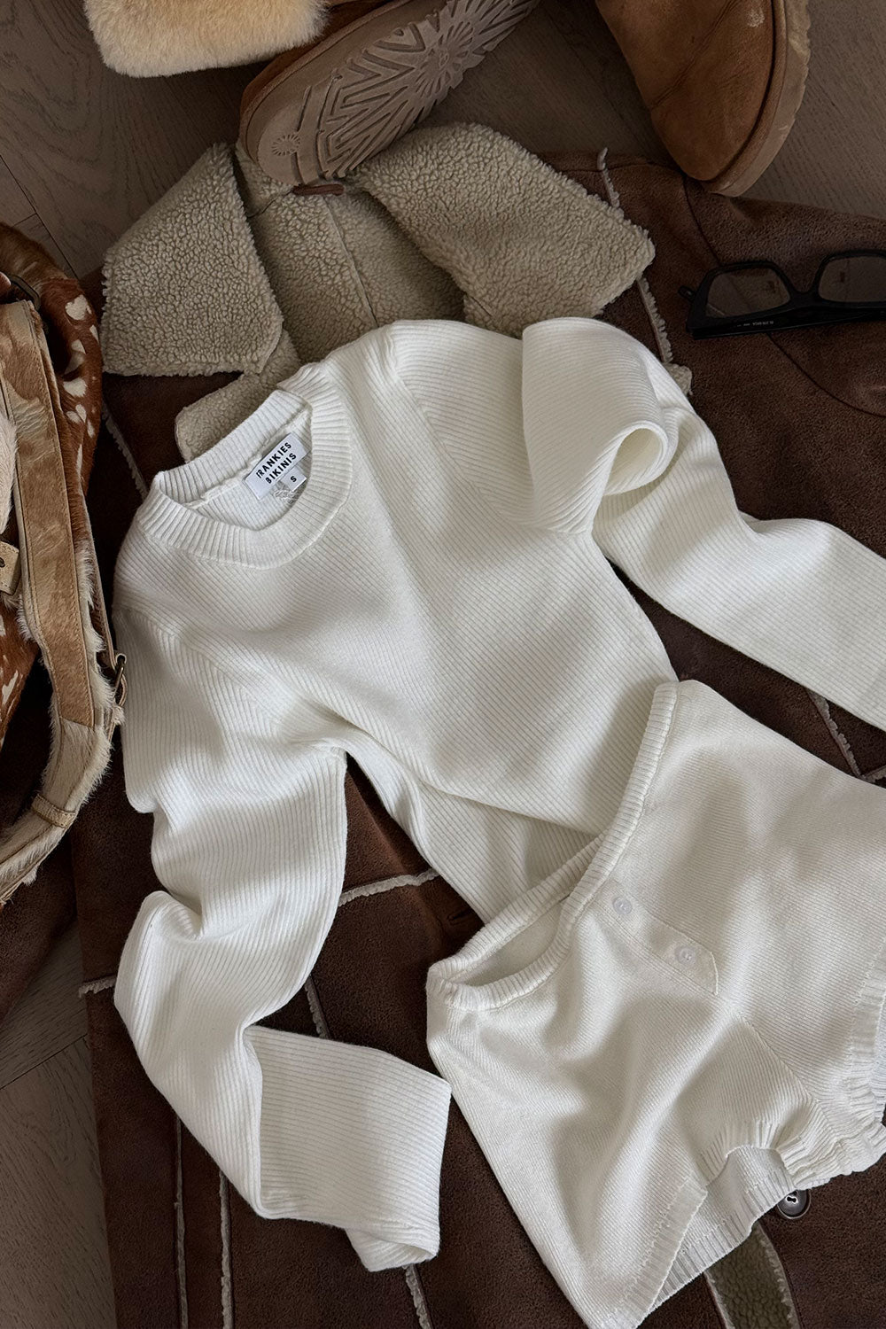 Riley Knit Sweater White