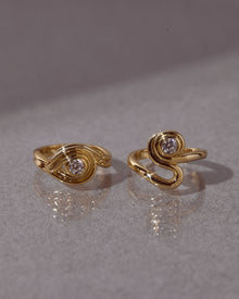 The Wave Ring Set | Silver | Cubic Zirconia