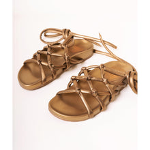 Noemi Lace Up Gladiator Sandal | Bronze