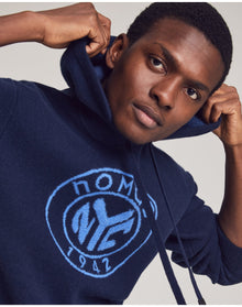Nomad1942 | Men | Chester Thick Cashmere Hoodie | Midnight