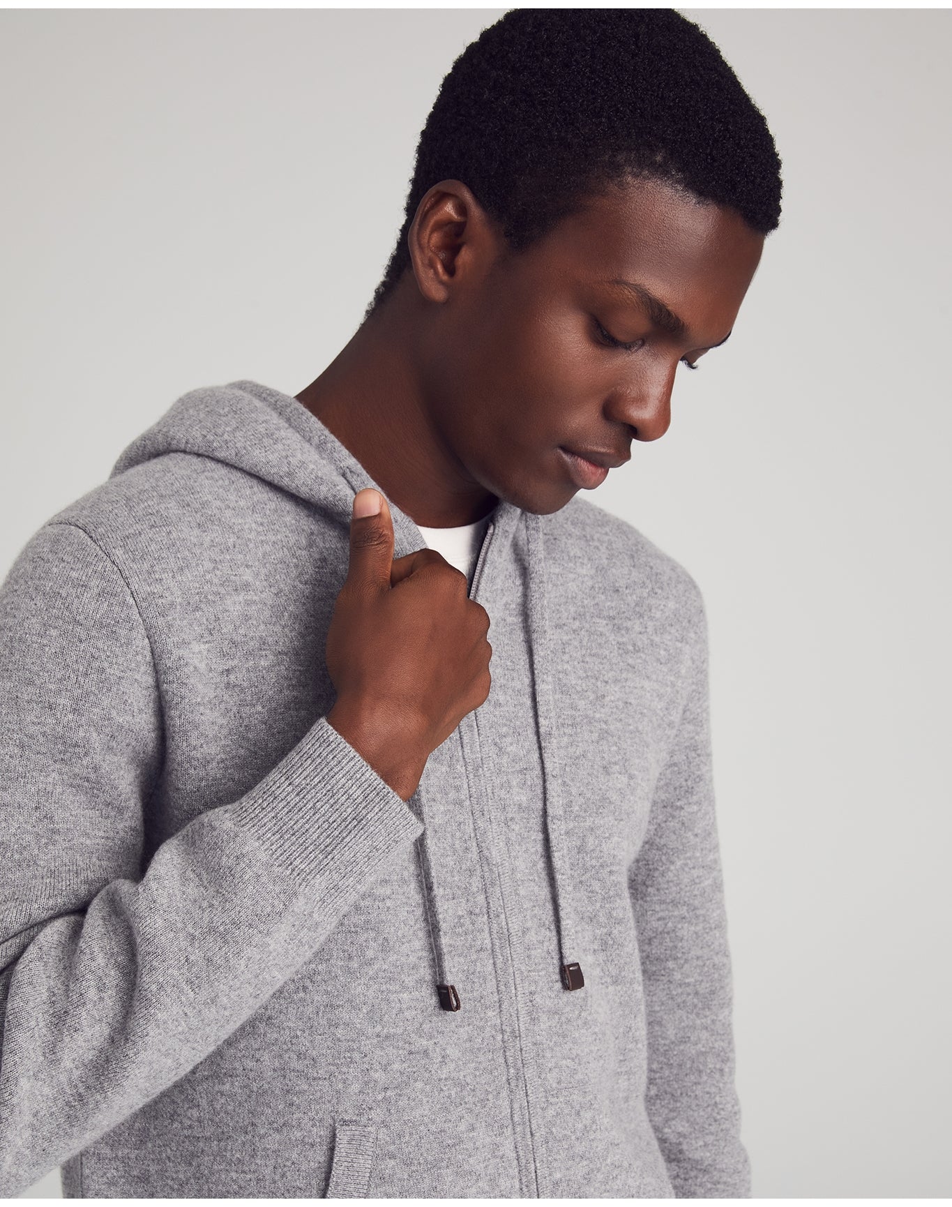 Nomad1942 | Men | Columbus Cashmere Hoodie Jacket | Cement