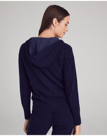 Nomad1942 | Women | Madison Zip Cashmere Hoodie | Indigo
