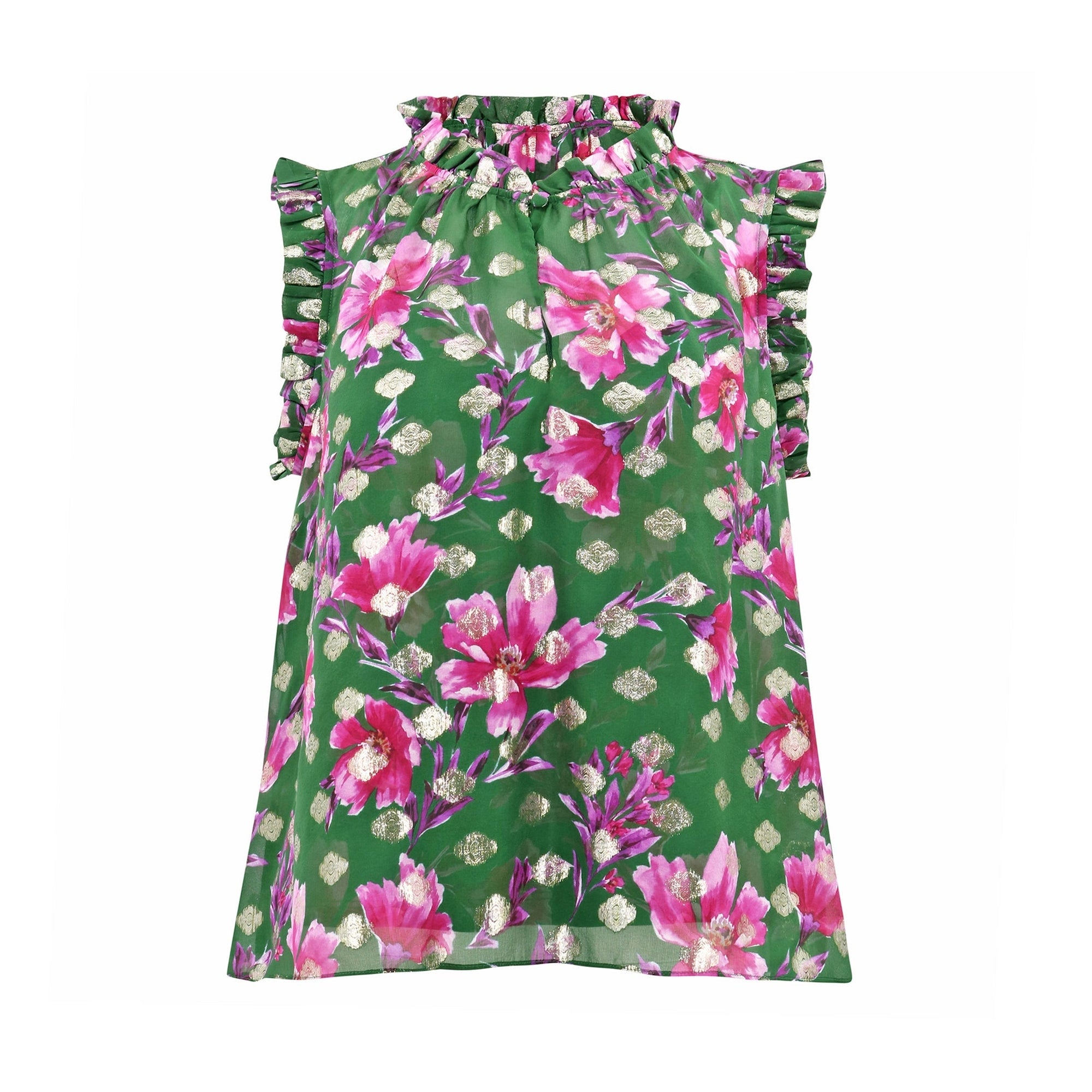 Nora Top | Pink Poinsettia