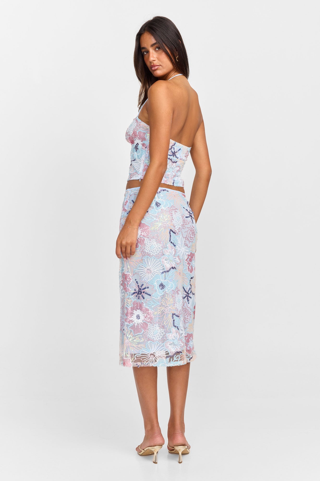 Atlas Midi Skirt | Sequin
