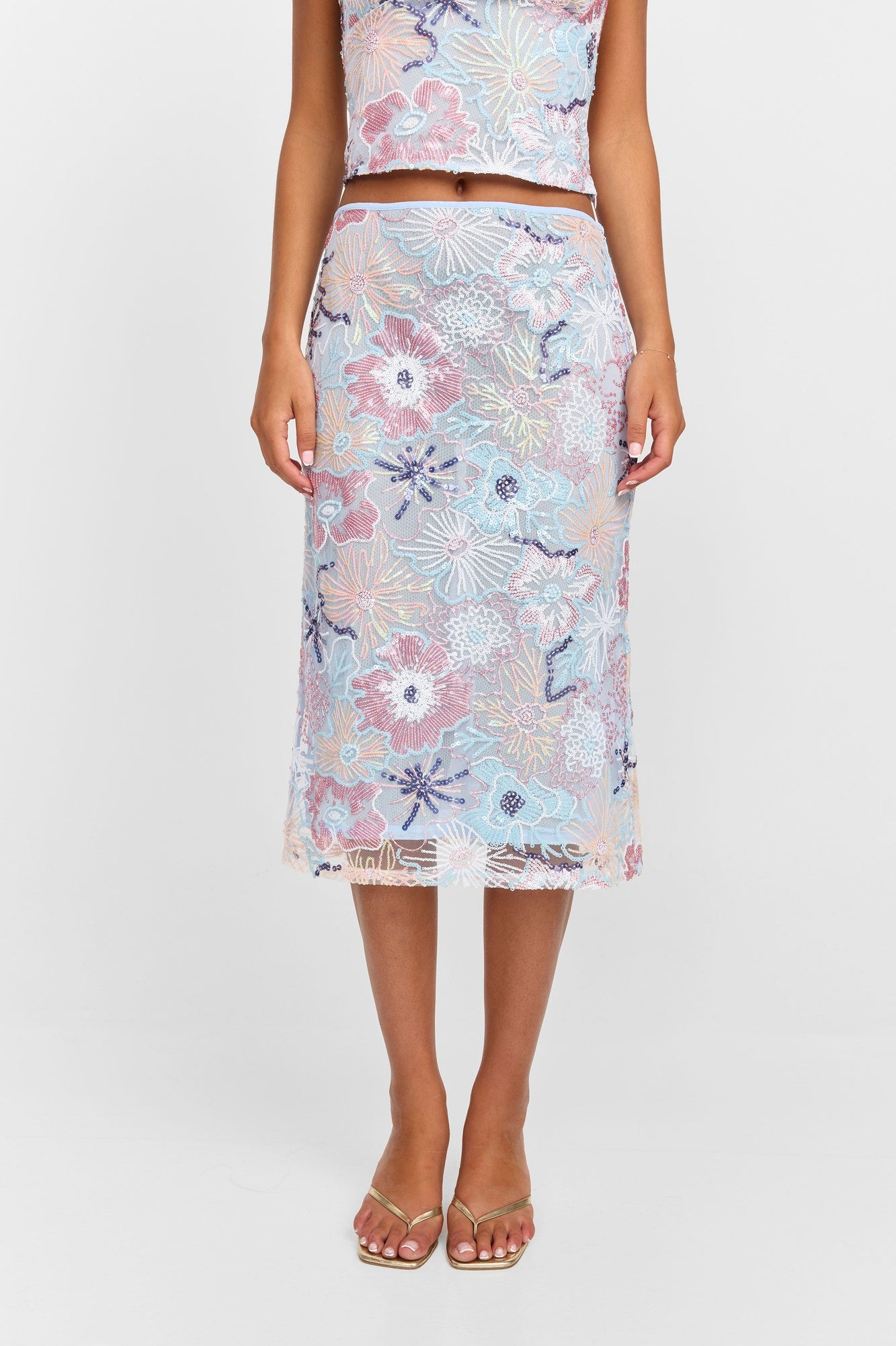 Atlas Midi Skirt | Sequin