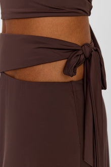 Luna Midi Skirt | Brown