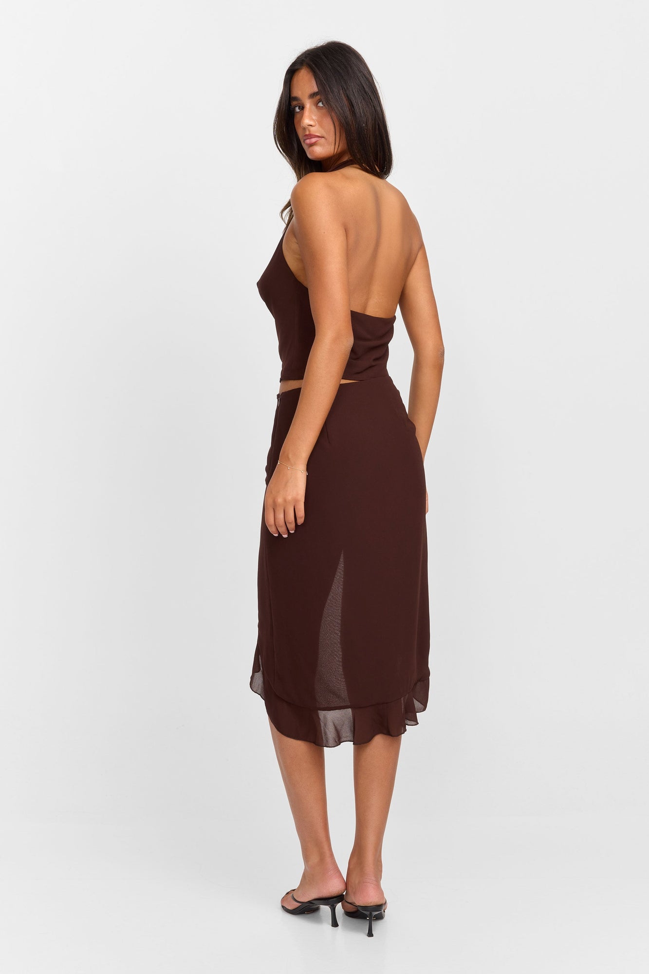 Serene Midi Skirt | Brown