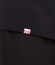 OB-T Cashmere Crew Neck Modal-Cashmere T-Shirt | Night Iris