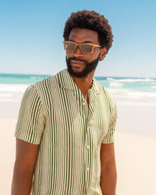 Men | Hibbert Stripe Shirt | Caddie Green/White